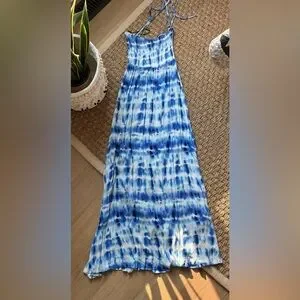 Forever 21 | Dresses | Forever 2 Blue And White Tiedye Dress | Poshmark